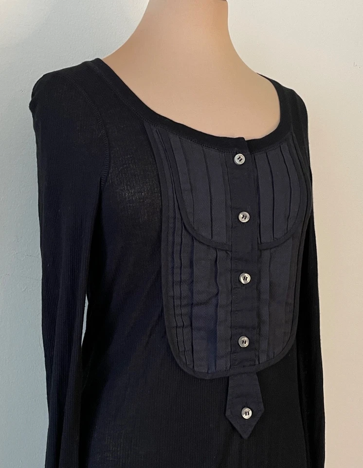 Etoile Isabel Marant размер 1 США S 4 черный легкий длинным рукавом ребро вязаный топ - Изображение 2 из 4