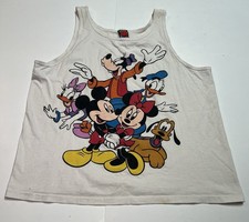 Vintage 90s Disney Mickey Unlimited Tank Top USA Made Graphic OSFA