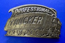 Professional Trucker Semi-Truck Driver VTG 1979 The Great American Belt Buckle