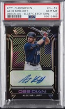 2021 PANINI CHRONICLES OBSIDIAN AUTOS EE GREEN ALEX KIRILLOFF 2/5 PSA 10 AUTO