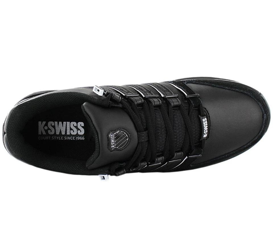 K-Swiss Rinzler Leather - Herren Sneaker Schwarz 01235-002 Freizeit Schuhe NEU - Bild 4 von 4