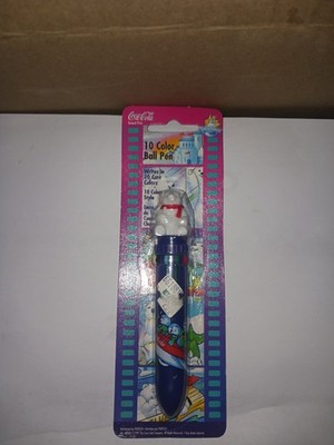 1997 Coca Cola Coke 10 Color Ball Pen Polar Bear Cub