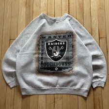 VTG 90s Oakland Los Angeles Raiders Crewneck Sweatshirt Mens XL Made In USA