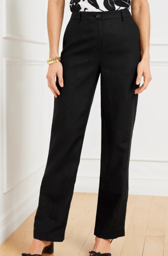 NWT Talbots Black Southampton Pants STRAIGHT LEG TAILORED STRETCH High Rise 18W - Image 2 of 3