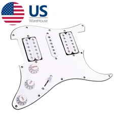 White Loaded Prewired HSH Pickguard Humbucker Pickups for Stratocaster Strat ST