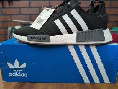 Adidas NMD_R1 Primeblue Black Cloud White Grey Sneaker GZ9258 Men's Shoes Sz 11