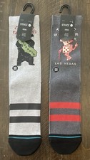 Stance Mens Large Mixed Rare 2 Pack Poly Blend Crew Casual Socks- Calivegas