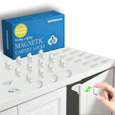 12 Locks 3 Keys Child Safety Magnetic Cabinet Locks - Child Safety Drawer...