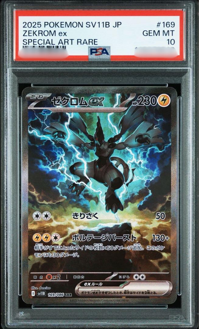 ゼクロムex レシラムex BWR PSA10 Zekrom Reshiram PSA 10 Reshiram Zekrom SAR 168 169/086 White Flare Black
