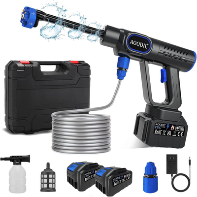#ad Portable Cordless Washer with 6 Nozzles Foam Pot amp; 16ft Hose for Home amp; Car $126.99