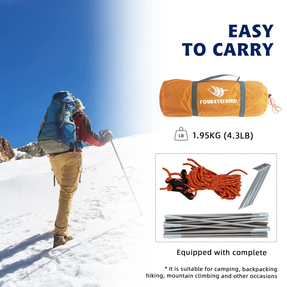 超轻防水背包帐篷户外野营 — 第 3/4 张图片