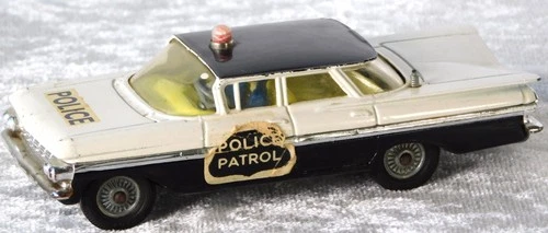Vintage 1960's Corgi Toys No.481 Chevrolet Impala Police Patrol Car Cast Hubs