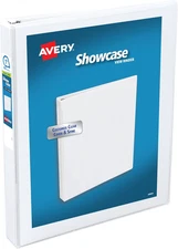 Economy Showcase View 3 Ring Binder, 1 Inch Slant Rings, 1 White Binder (19601)