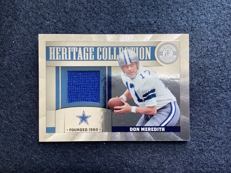 2012 Panini America Don Meredith Game Worn Material Card #91/249 Heritage Cowboy