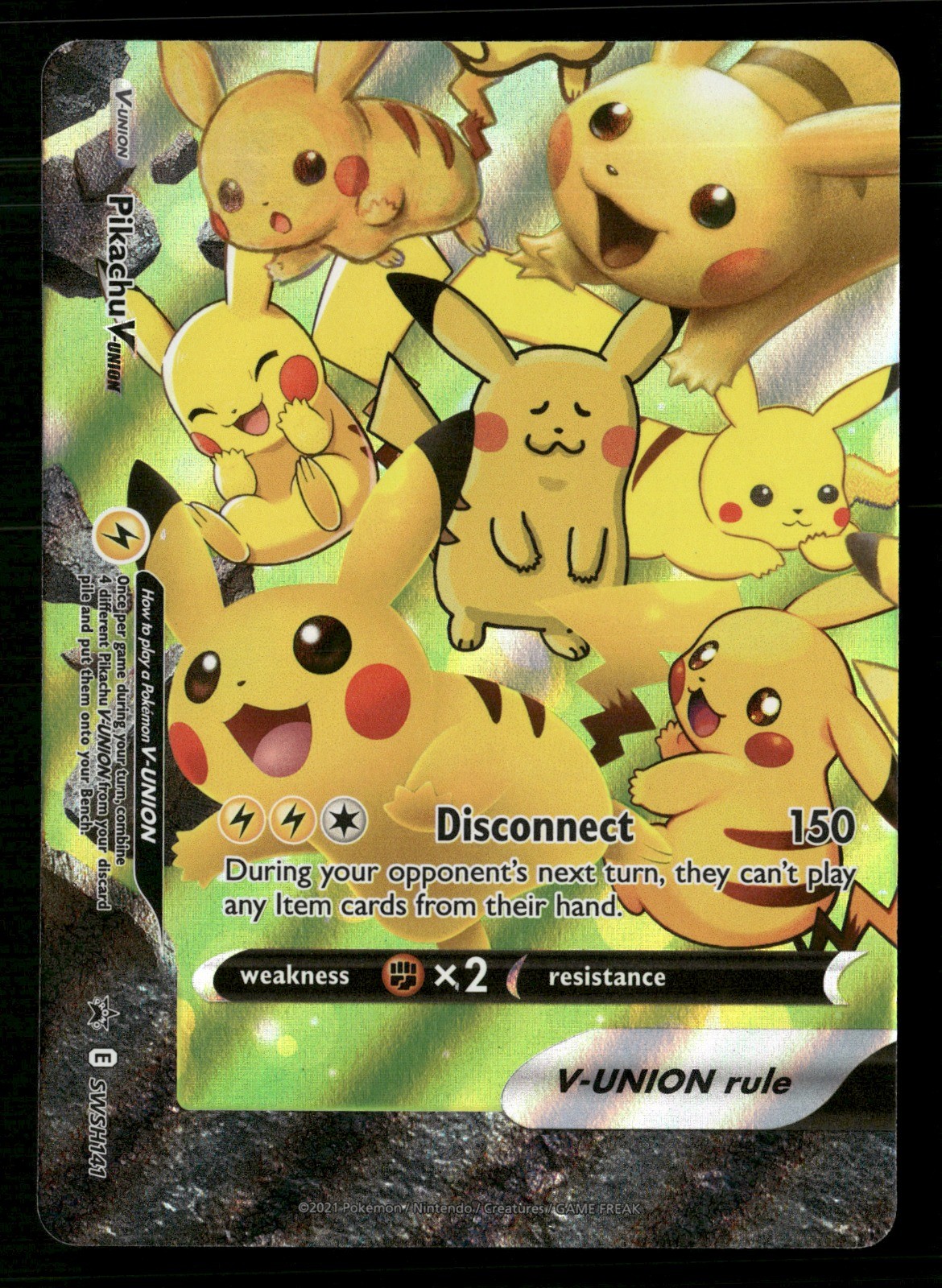 Pikachu V-Union Holo SWSH: Sword & Shield Promo Cards SWSH141 NM Pokémon TCG