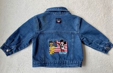 Vintage Toddler Mickey Mouse Denim Jacket 24 Months USA Patch Disney