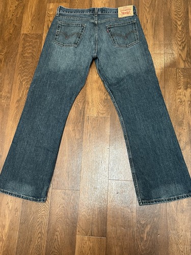 Levis 527 Jeans Mens Size 34x30 Bootcut Denim Worn Wash Western - Picture 2 of 12