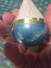 2 Vintage Blown Glass Mica SANTA Head Hat Glitter Christmas Ornament Japan — photo 4