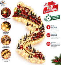 LED Christmas Magic Trail Wall Light Santa Sleigh Reindeer Xmas Hanging Decor US