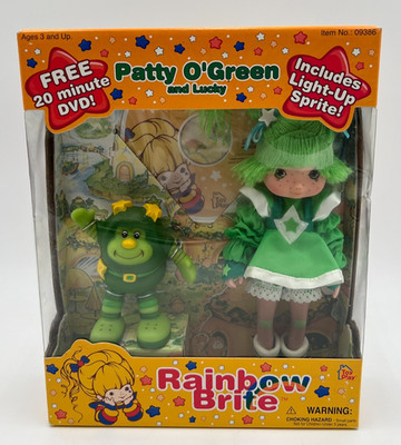 2003 Rainbow Brite Patty O Green Doll & Lucky Light-Up Sprite 09386 NEW HTF