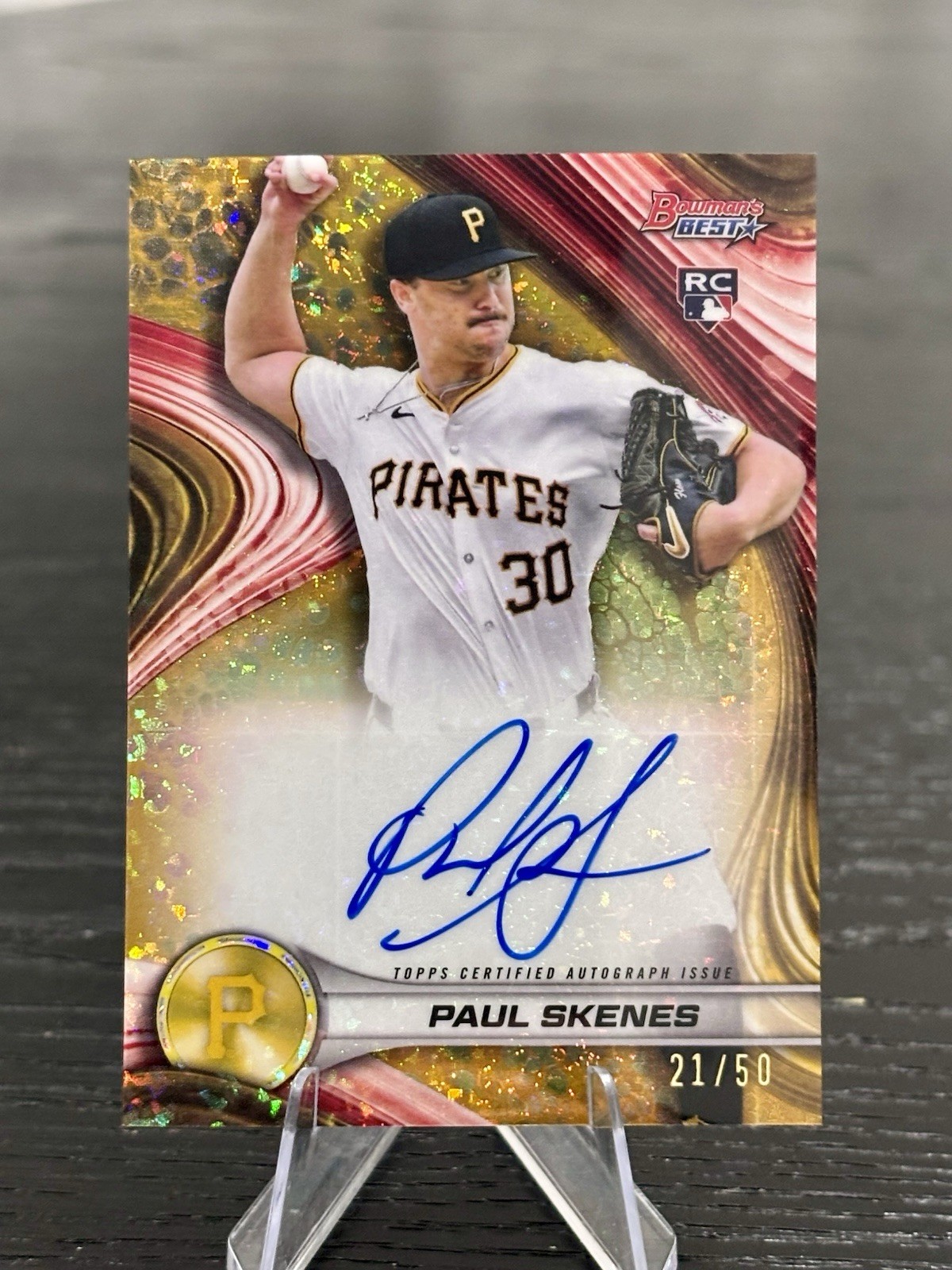 2024 Bowman’s Best - Paul Skenes - Gold Refractor On Card Auto /50 - RC #B24-PS 