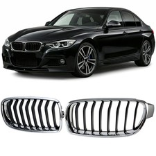 Sport Kühlergrill Frontgrill Schwarz Chrom passt für 3er BMW F30 F31 2011-2019