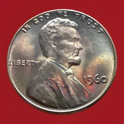 COLLECTIBLE TONED - 1960 - P - Lincoln Wheat Cent - BU - TONING COIN!! 1530