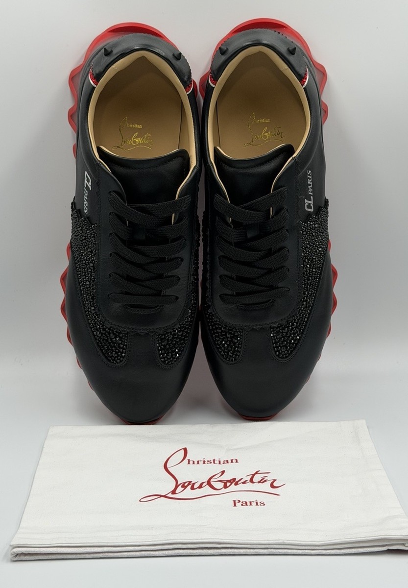 Christian Louboutin Loubishark Sneakers Leather Swarovski 