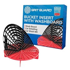 The Original Bucket Insert with Washboard Combo  Removes Dirt from Black/Red