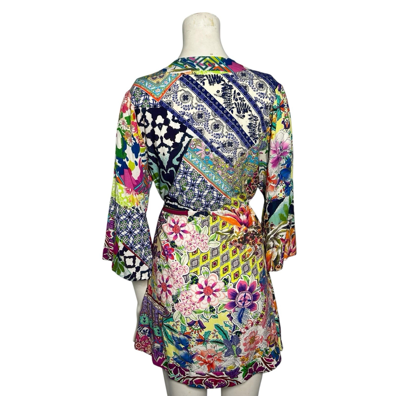 Johnny Was Locita Patchwork Drawstring Mini Dress… - image 4