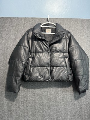 Spao Black Bomber Jacket Women's M Medium Japan Puffer Coat