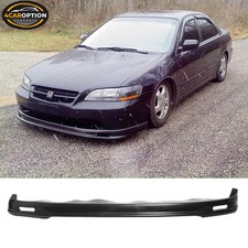 Fits 98-02 Honda Accord 4dr Mugen Style Front Bumper Lip Spoiler Unpainted Pu