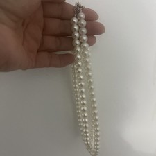 White Pearls Necklace Hand Made