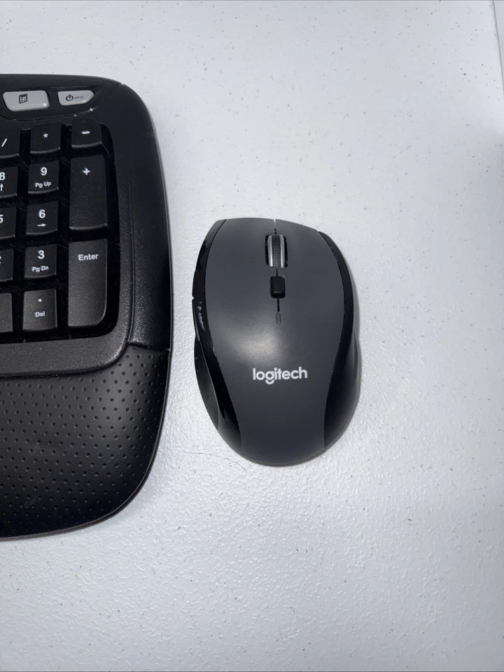 Logitech K350 M510 Teclado Inalámbrico Ergonómico Mouse Combo con Diseño Onda Foto 3 de 3