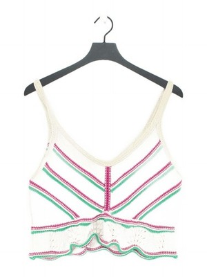 Ba&sh Damen Top M Creme Baumwolle mit Polyamid Cropped