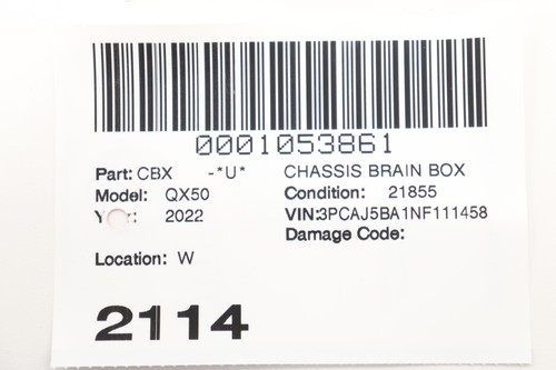 2022 - 2025 INFINITI QX50 PARKING ASSIST SONAR CONTROL MODULE OEM 285325NY2A - Picture 9 of 9