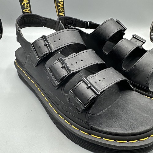 Dr. Martens Soloman Sandalen schwarz Leder Herren Größe 13 NEU ohne Karton