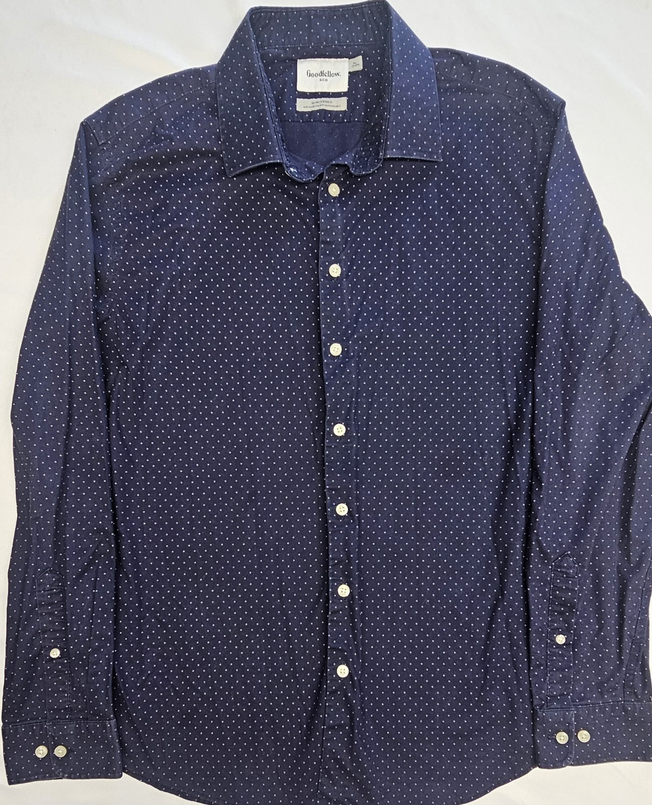 Goodfellow & Co Slim Fit Men's Button-Up Shirt Size XL 17-17.5 Neck