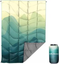 Outdoor Puffy Camping Blanket, Large Outdoor Blanket Waterproof, 55 79''