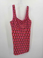 Diane Von Furstenberg Target Pink Size 14 Printed Shift Sleeveless Dress