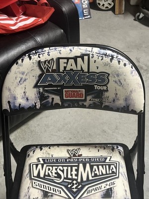 WWE Wrestlemania 22 Event Chair April 2, 2006 Fan Axxess Tour Rare