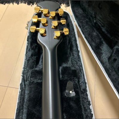 Acoustic Electric Guitar Ovation Elite 1718 Deep Ball Black with