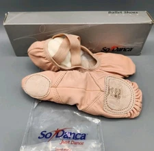 Dance Ballet Shoes So Danca Adult SD110L Pink Split Sole Leather super-pro