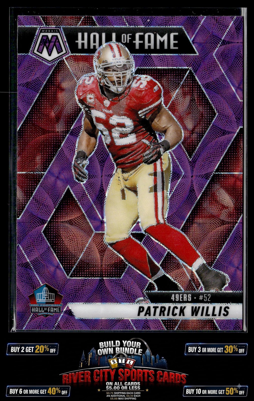 2025 Panini Mosaic Patrick Willis Purple Scope #299 San Francisco 49ers