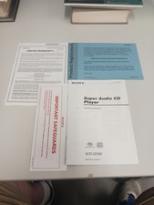 Vintage CD Player Owners Manual Sony SCD-CE59...
