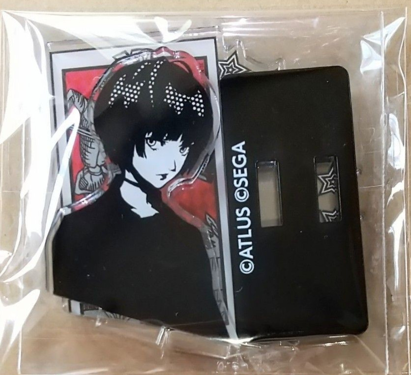 Persona 5 Tae Takemi Soporte Acrílico Mini Figura Exhibición de Tarjetas Oficial P5 Royal