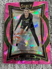 Katie Lou Samuelson 2025 WNBA Storm Prizm Select #53 Pink Ice Concourse Card