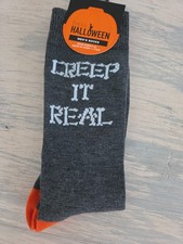 HALLOWEEN Mens Socks "CREEP IT REAL" NWT