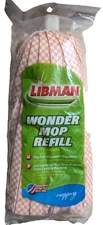 Libman Wonder Mop Refill Head Biodegradable Microfiber Gripstrip Orange Washable