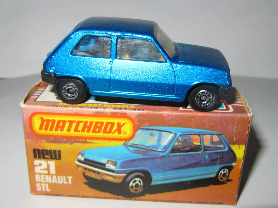 MATCHBOX SUPERFAST No.21 RENAULT 5 TL 'BLACK BASE' MIB - Image 2 of 4